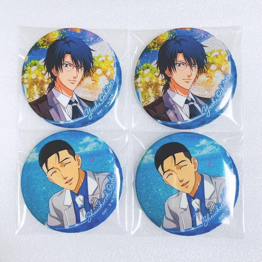 【テニスの王子様】跡映限定　忍足侑士缶バッジ　バラ取引○ テニスの王子様】跡映限定 忍足侑士缶バッジ バラ取引