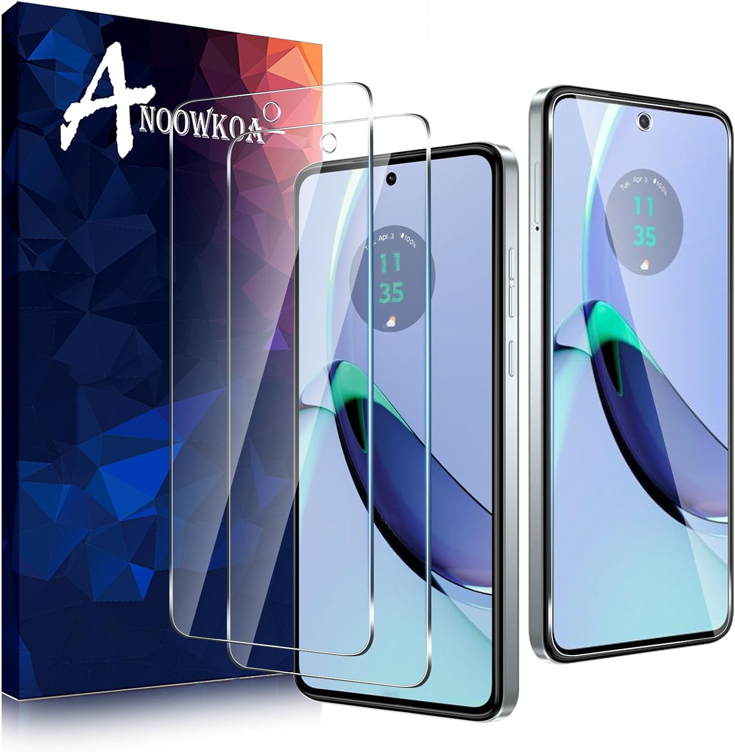 Anoowkoa [2 Pack Premium Screen Protector for Moto G84 Tempered Glass Film Guard CoverGenuine