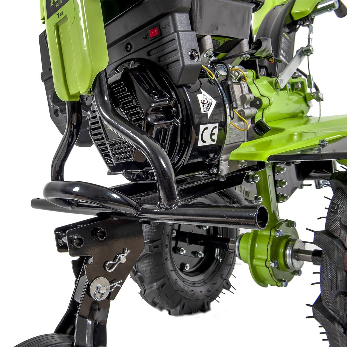 VITO – Motocultor de gasolina 7CV 4T 5200W 212 cm3 Motobinosa con fresas y topes