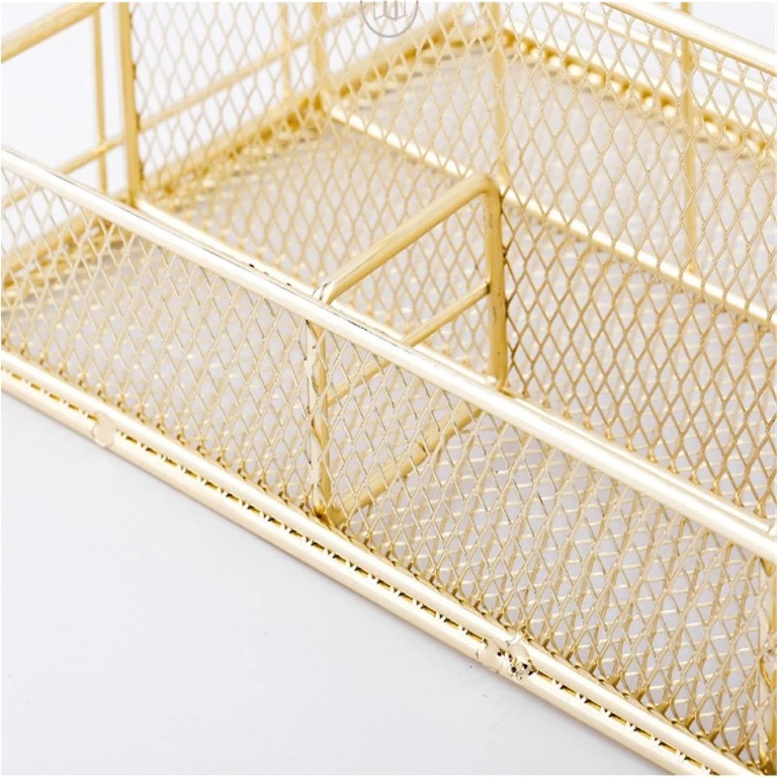 Organizer da scrivania in metallo 2 pezzi: elegante contenitore multifunzionale for ufficio, cosmetici, cancelleria, penne, graffette Per Ufficio,Casa