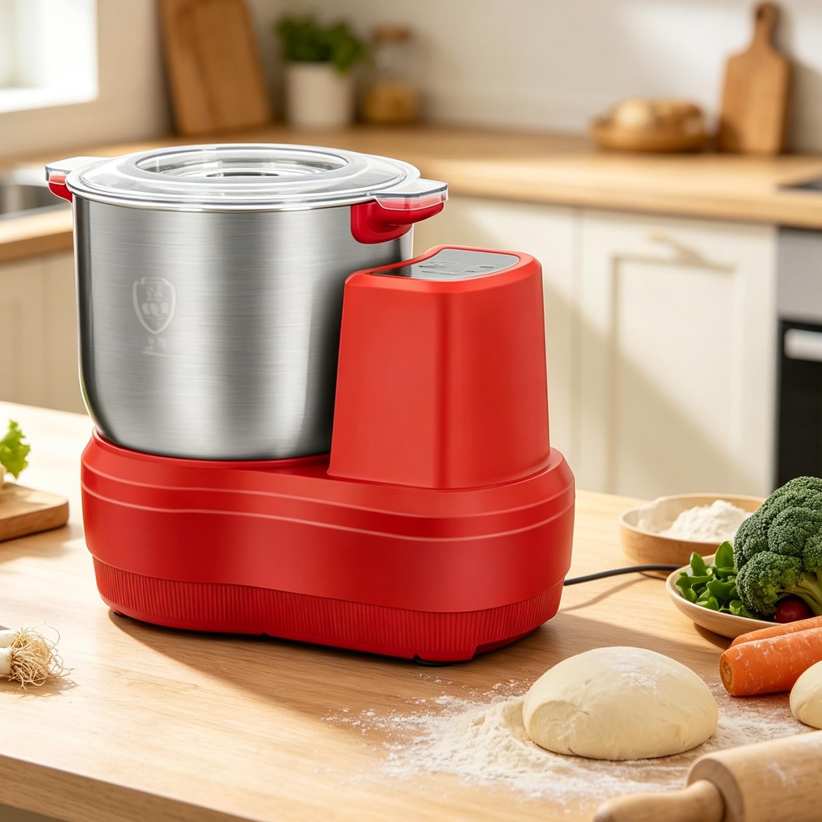 Impastatrice Verticale, Impastatrice da 10 Litri con Funzione Fermentazione, Miscelatore da 150 W E Timer Intelligente per Una Rapida Preparazione Dell'Impasto