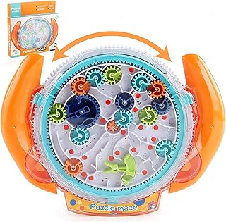 Comprar Georgie Porgy Laberinto Rompecabezas Juego para Niños Juego de Mesa Viaje Rompecabezas Desafío Juego de Pelota Disco de Engranajes Geniales Juguetes Regalos para Niños Niñas (Naranja)