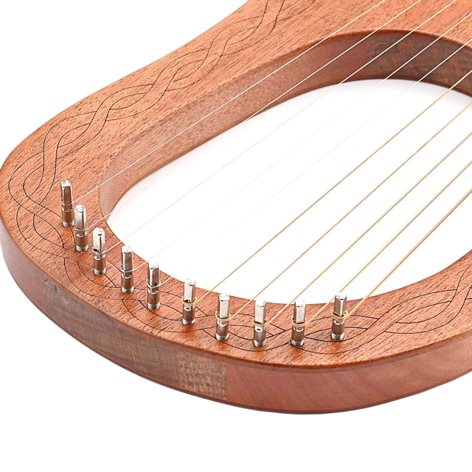 Lira Arpa 10 Corde Portatile Piccolo Suono Stabile per Gli Amanti Della Musica Principianti Bambino Adulto Lira Strumento