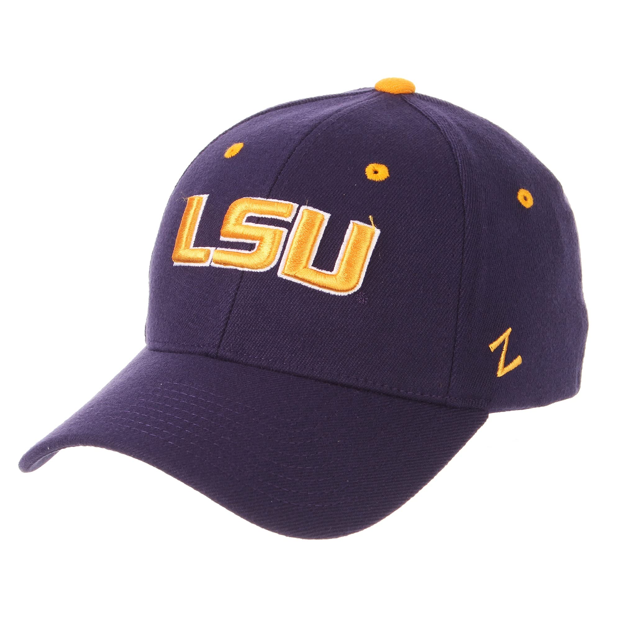ZHATS Zephyr NCAA Lsu Tigers Men's ZH Stretch Fit Cap, Purple, Medium/Large