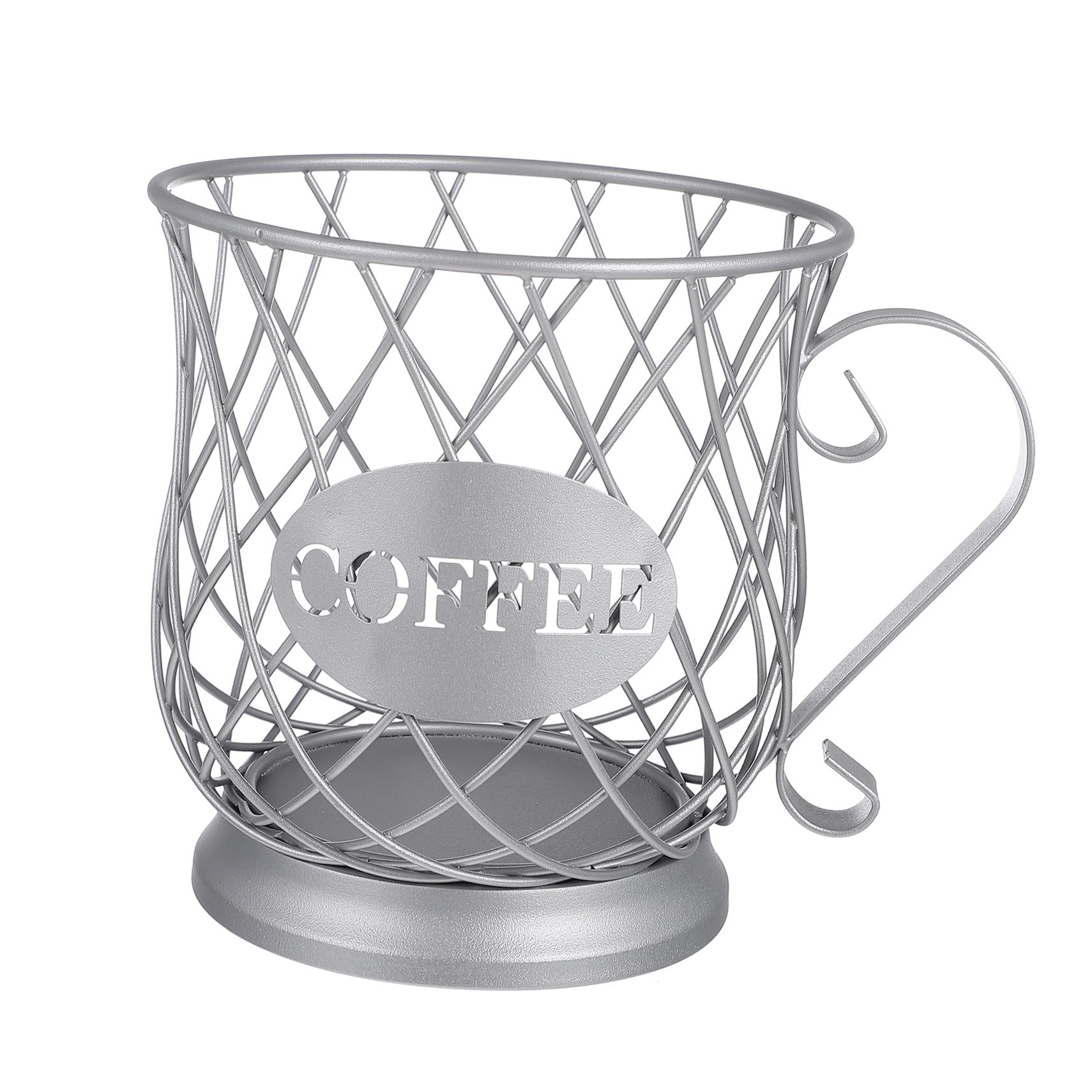 Panier pour capsules de café et corbeille à fruits design argenté