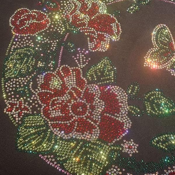 Rhinestone Iron on Patch,Hot Fix Transfer Decal Bling Patch,Clothing Decoration,Large Iron on Rhinestones,Rhinestone Iron on Transfer for Clothing,Vest,Jacket,T-Shirt (Butterfly-a) by Alirailgun - Image 3