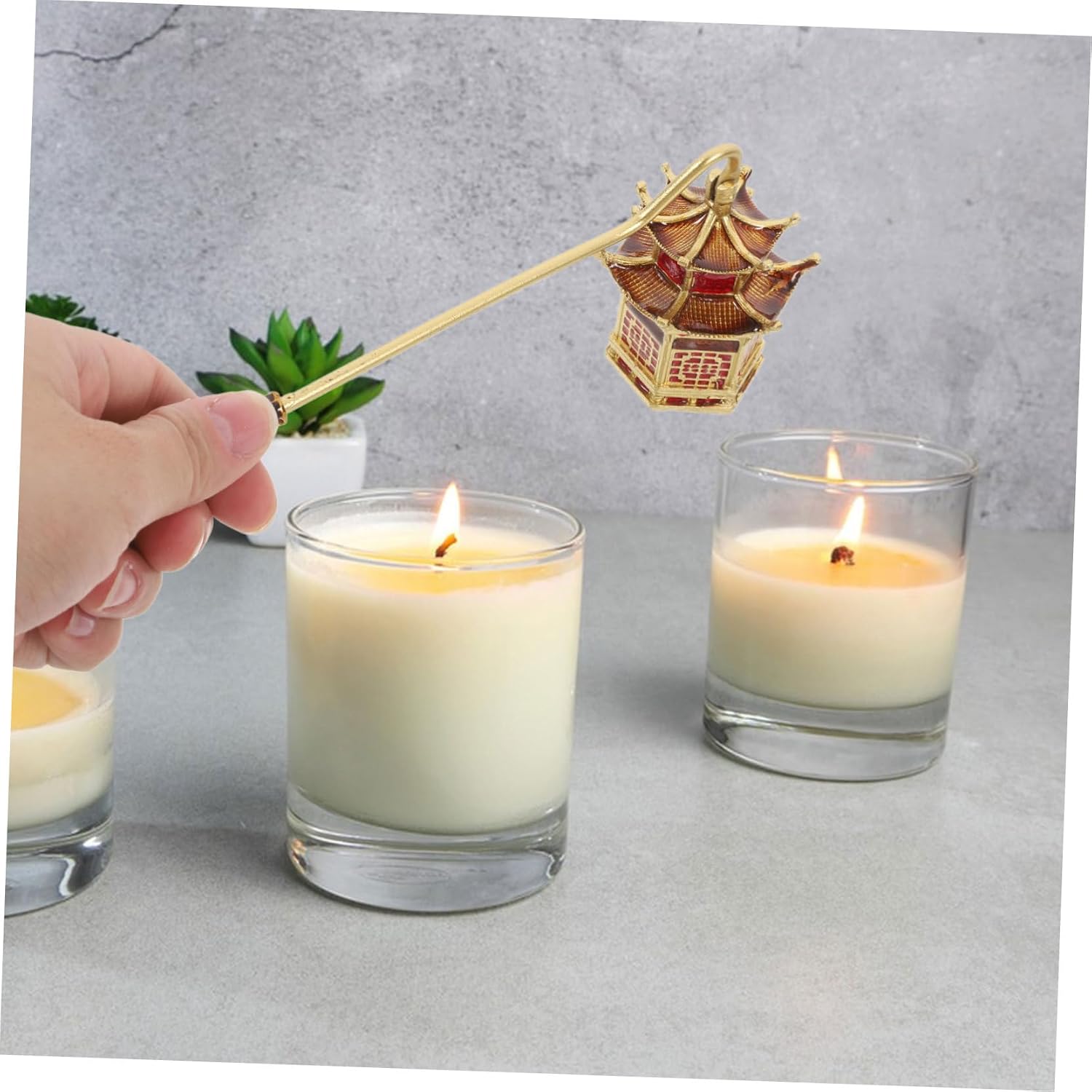 Candle Snuffer Tool Decorative Extinguisher for Scented and Jar Candles Quick and Efficient Nonslip Handle for Safe Use Accessory