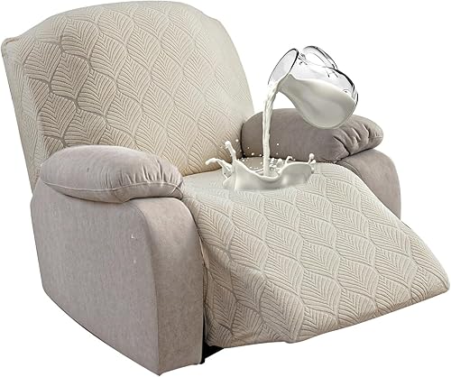 Miniatura 22 de Fundas de sofá reclinable 100% impermeables, 3 piezas cubiertas elásticas para sofá reclinable para sofá de 3 cojines, apto para mascotas, fundas de