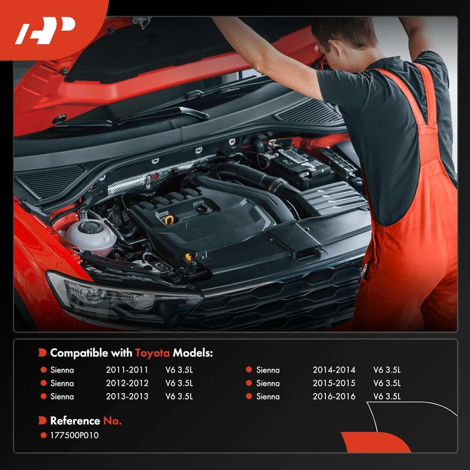 A-Premium Engine Air Intake Duct Compatible with Toyota Sienna 2011-2016 3.5L