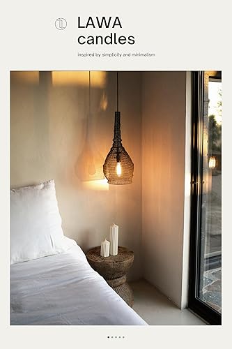 Miniatura 8 de LAWA - Vela de pilar de pico acanalado  Vela grande y hermosa hecha a mano con aroma de cera de soja, elegante vela estética de burbujas, regalo de