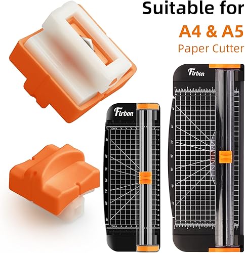 Vista 14 de Firbon Cuchilla de repuesto blanca de 5 piezas con diseño de seguridad automática para cortadoras de papel Blanco