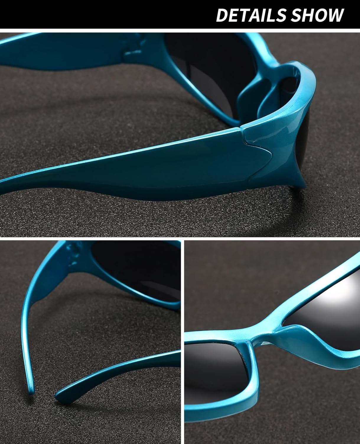 SOAR&EAGLE Y2K 3Pack Polarized sunglasses Wrap Around Men's Women's sunglasses Fashion Sport Shades Sun Glasses - Image 4