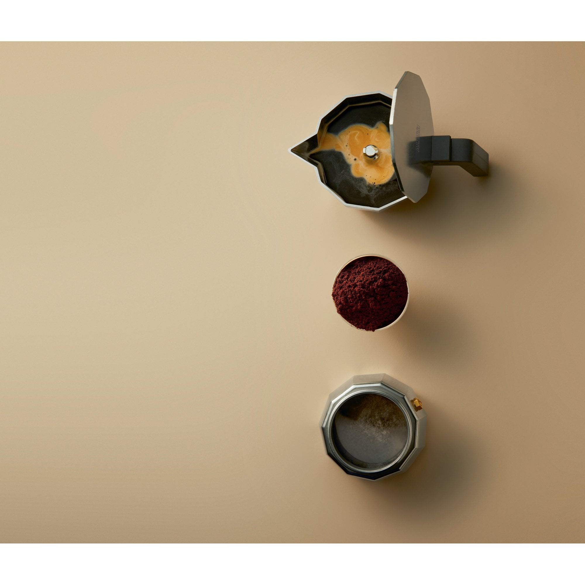 Alessi DC06/9 FM Espressokocher, Edelstahl, 12 cm
