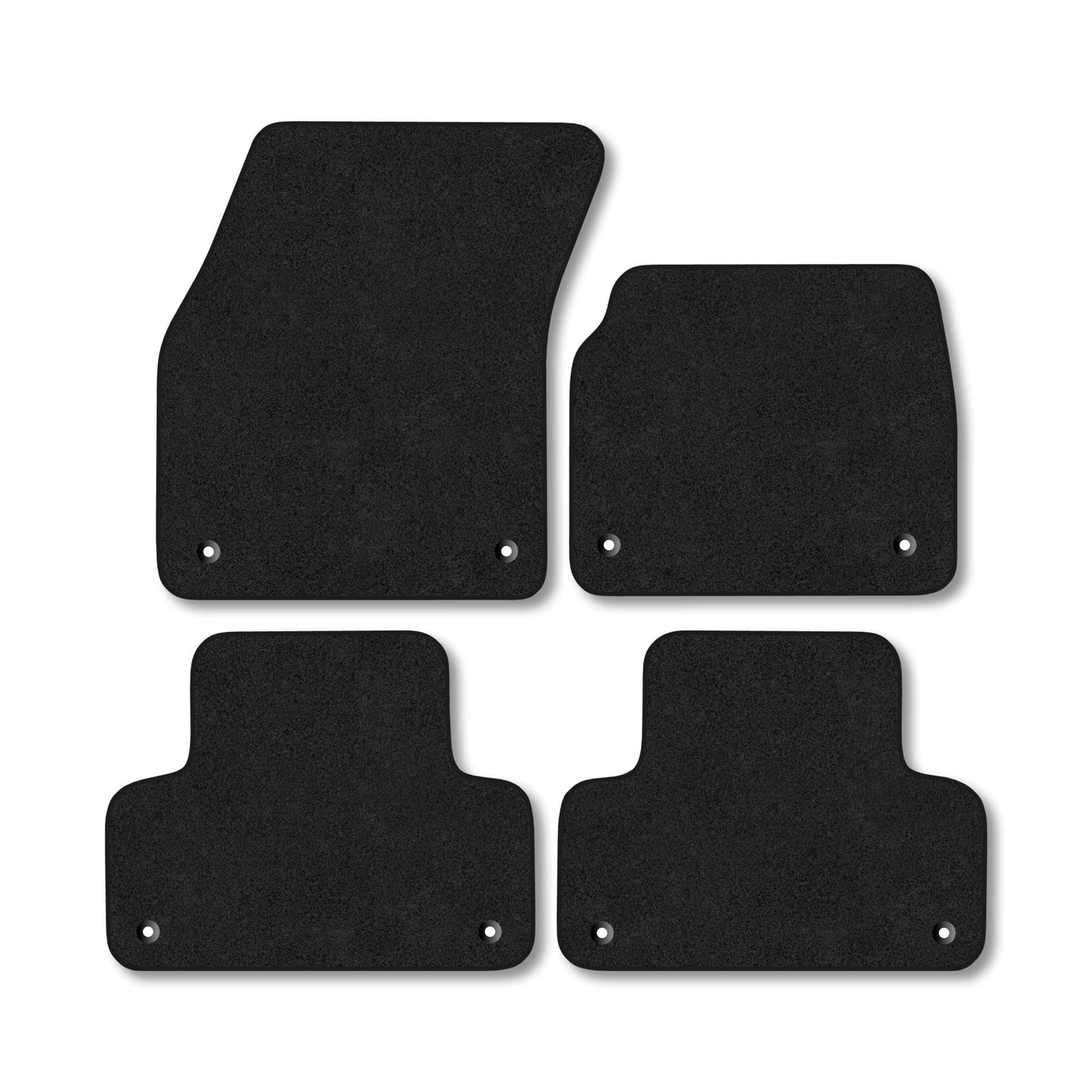 Range Rover Evoque (2011-2013) Car Mats Accessories Tailored Fit Carpet Floor Mats Non Slip Black Trim Full Coverage Compatible Accessory Front Rear Set Anti Slip Granulated Backing Clips