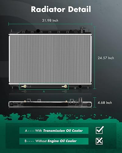 Miniatura 2 de SCITOO 2578 Radiador Fit 2003-2007 para Nissan para Murano 3.5L