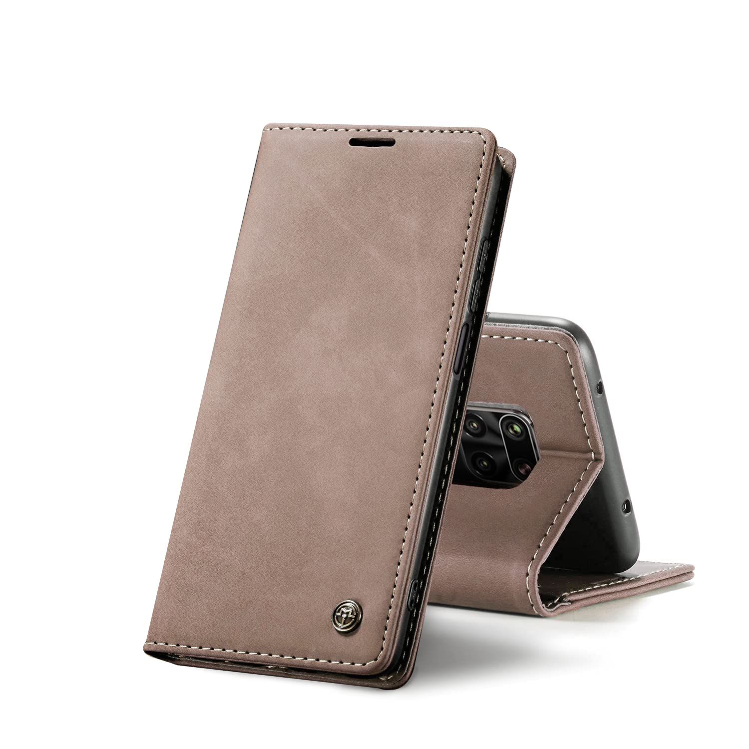 XINQCASE per Xiaomi Redmi Note 9 Pro/Redmi Note 9S, Custodia a Portafoglio in Pelle PU [Tracolla Staccabile], Flip Libro Custodia Cover per Redmi Note 9 Pro/Note 9S, Marrone