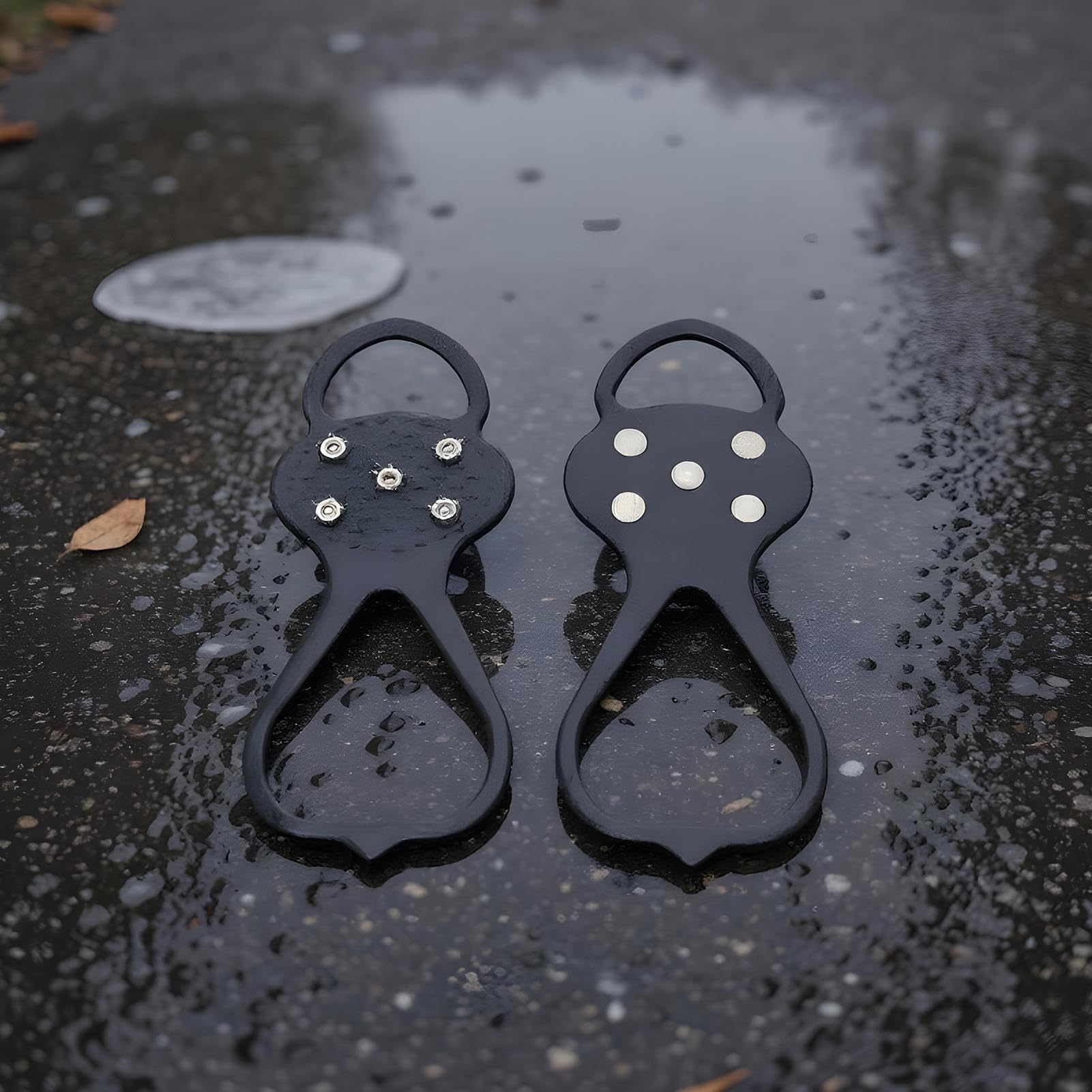 Kolce do butów – 5-zębowe antypoślizgowe kolce – zimowe kolce do wędrówek i na rakietach śnieżnych, aktywności na świeżym powietrzu, dla kobiet i mężczyzn, seniorów