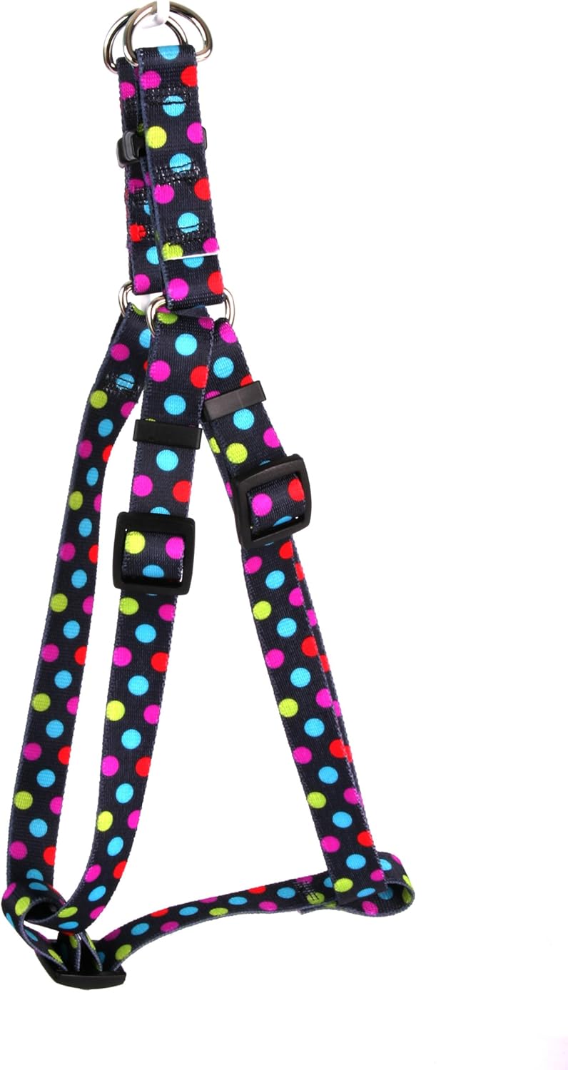 Yellow Dog Design Step-In Harness, Large, Gumballs, Black