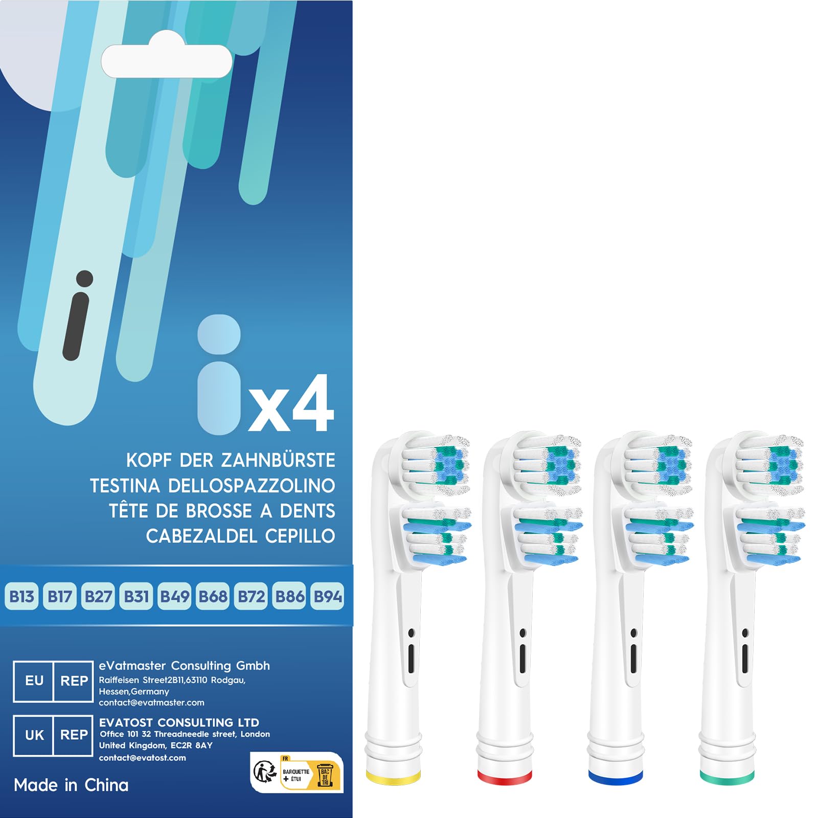 Dual Clean Replacement Brush Heads Compatible with Oral B Pro 1000 Vitality Most Electric Toothbrush Models - 4