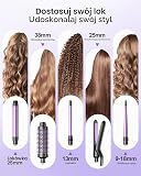 BESTOPE PRO lokówka do włosów 5 w 1 - lokówka z prostownicą do włosów, szczotka termiczna, lokówka falista (9 mm-25 mm), zestaw lokówek, regulowana temperatura, do podróży i prezentów