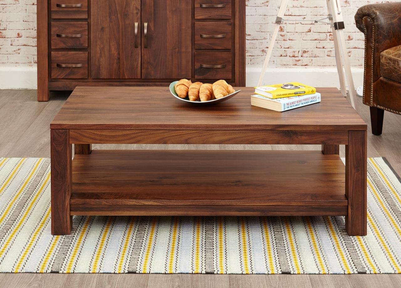 chetan interiors solid sheesham wood center table for living room and sofa set with bottom storage (solid sheesham wood, natural wooden finish, 1 piece)