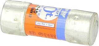 Mersen AJT Amp-Trap 2000 SmartSpot Time-Delay/Class J Fuse with Maximum Circuit Protection, 600VAC/500VDC, 200kA AC/100kA DC, 10 Ampere, 13/16