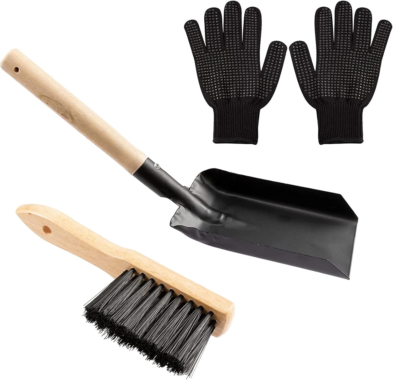 Купить Отопление, охлаждение и качество воздуха Fireplace Ash Shovel and Brush Set Upgraded