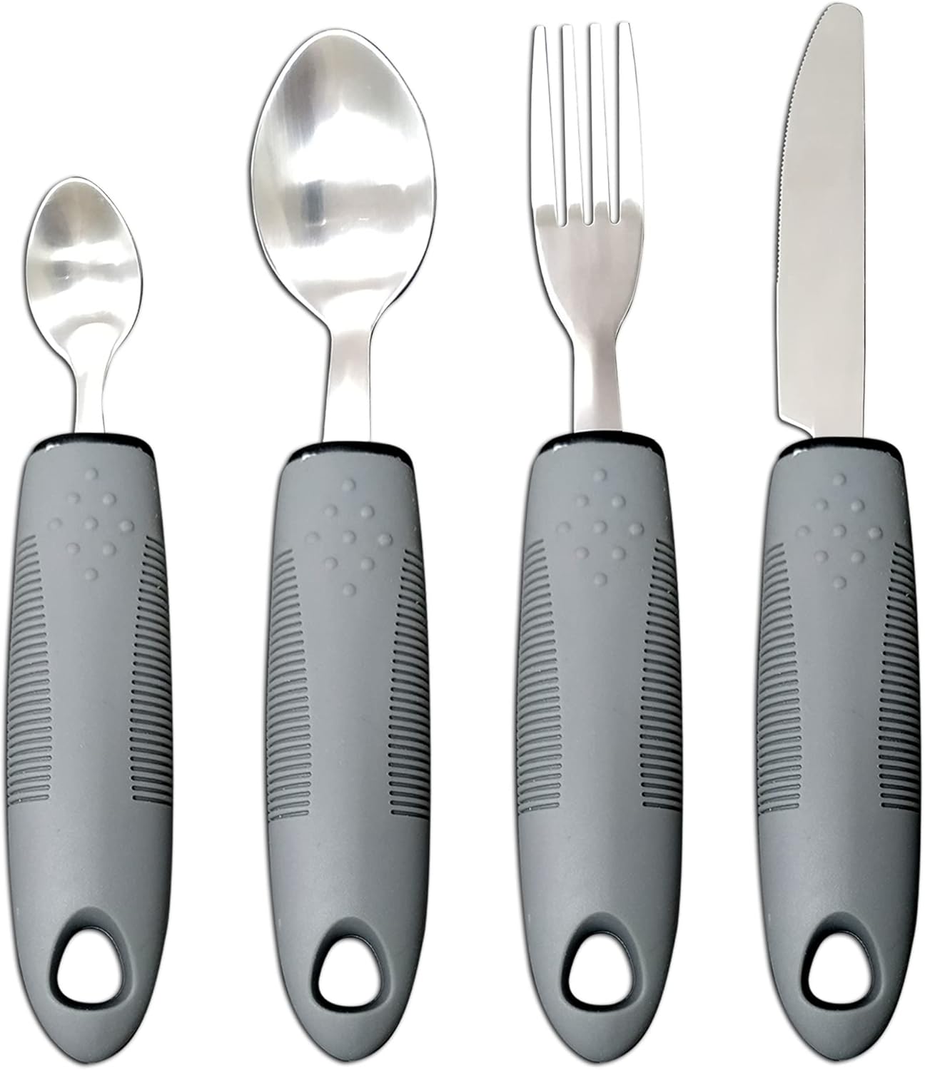 4Pcs Easy Grip Cutlery Adaptive Eating Drinking Utensils,Large Wide