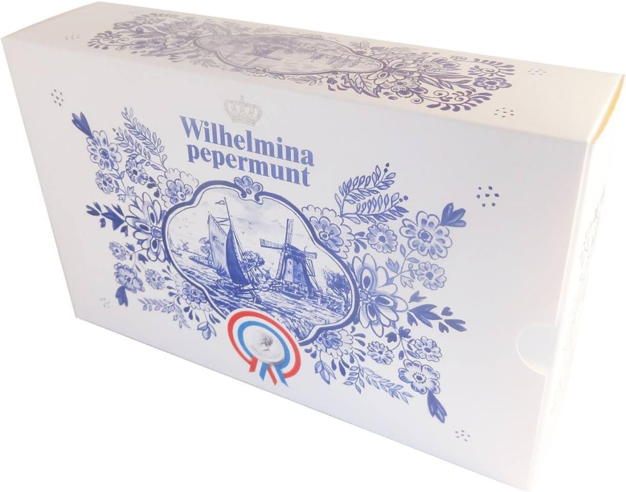 Fortuin Wilhelmina Pepermunt in Delft Blue Gift Box 2 box x ea 17oz/500gr