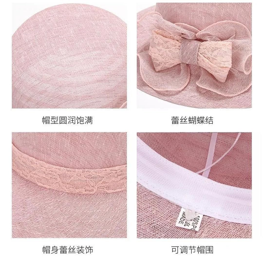 Sombrero de Verano para Mujer, de ala Ancha, para Playa, para Madres Mayores (En8, Talla única)