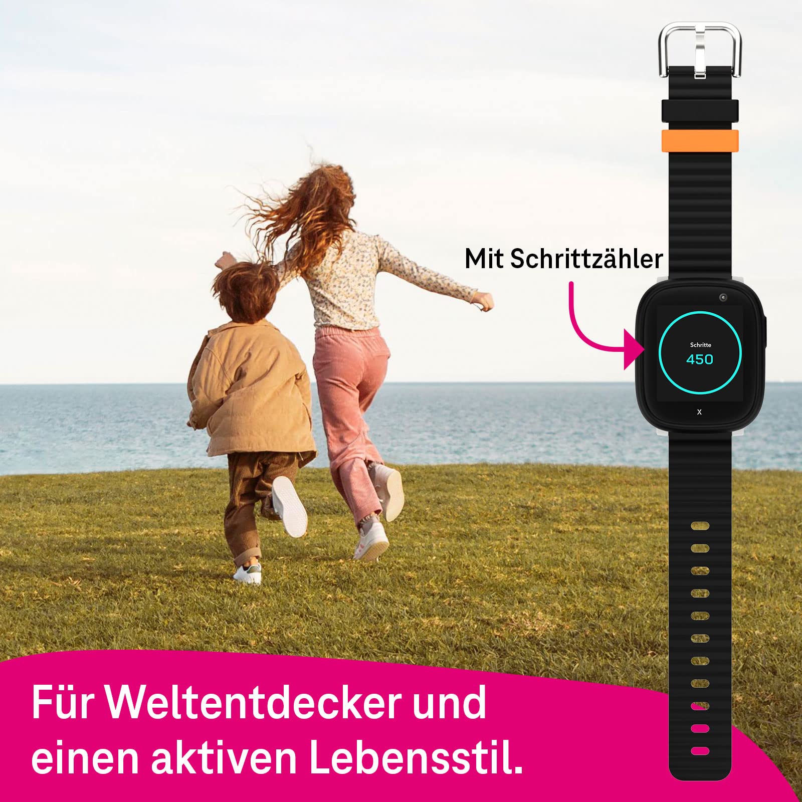 Xplora X6 Play Smartwatch Schwarz für Kinder I mit GPS-Tracker & SOS-Taste I inkl. Mix&Match Wechselzubehör I Kids Watch mit Kamera & Schrittzähler I Telefonuhr I Amazon Gutschein bei SIM-Aktivierung