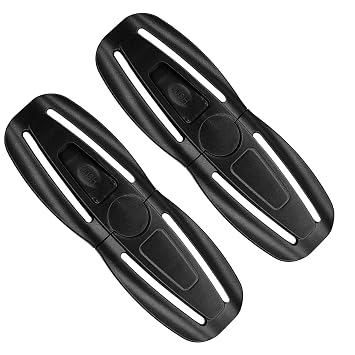 2 Pack Universal Seat Chest Clip, Harness Buckle Lock, Replacement Part for Stroller Black
