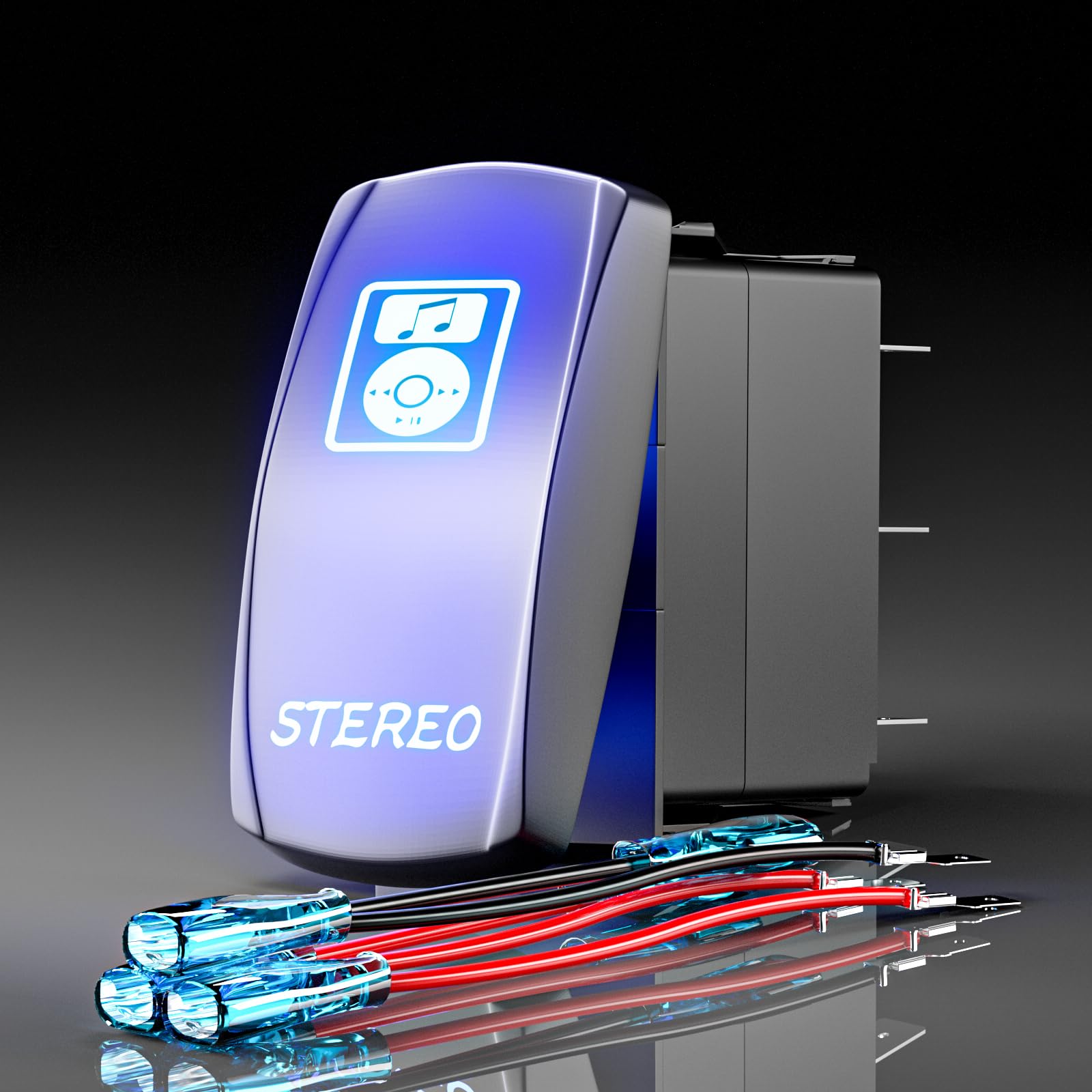 Amazon.com: Rocker Switch Stereo,Laser Etched Toggle Switch ON/Off SPST ...