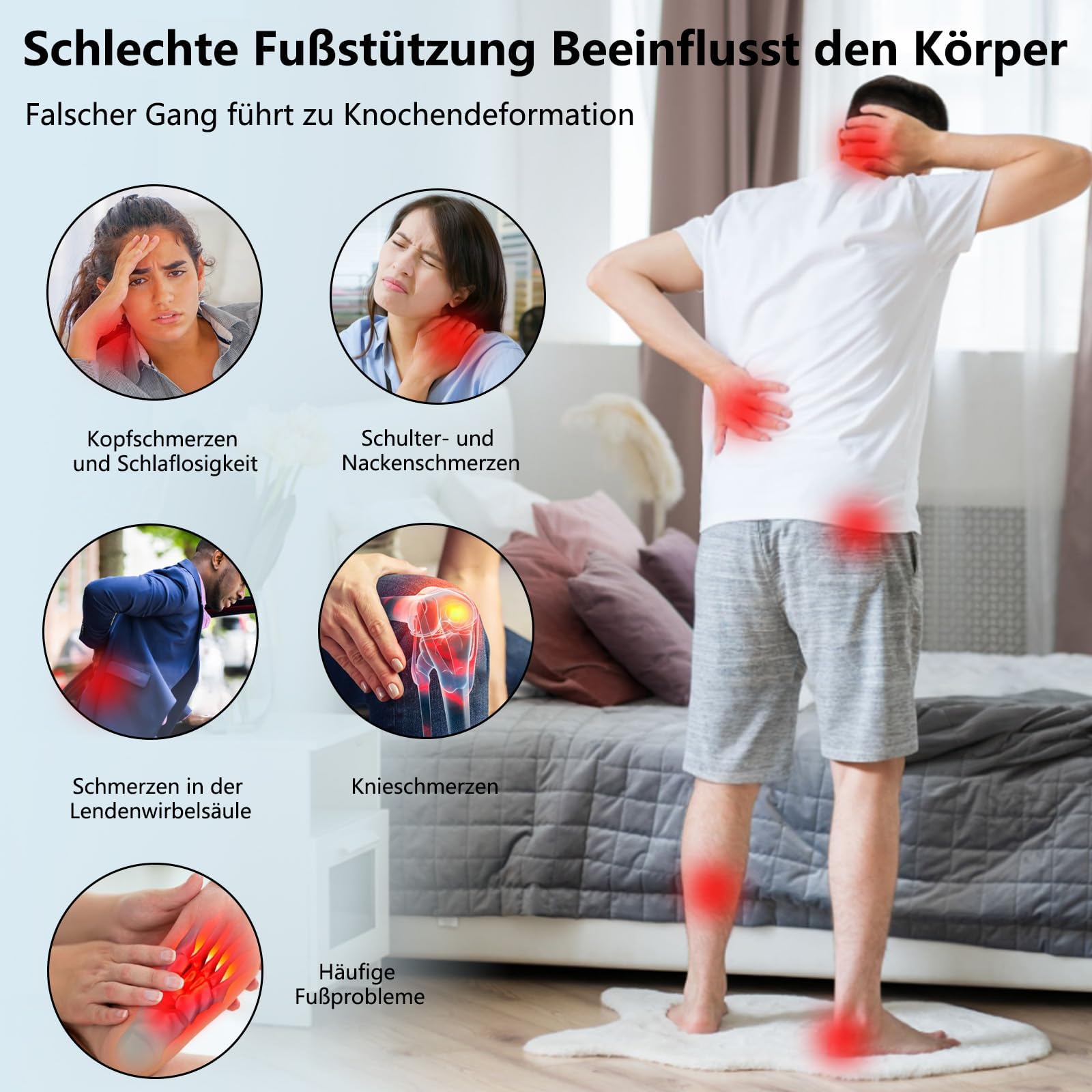 Solette Arcoflex, Arcoflex Solette Ortopediche Di Supporto, Alleviare Il Dolore Al Tallone, Design Strutturato Per Alleviare La Pressione, Solette Morbide Unisex