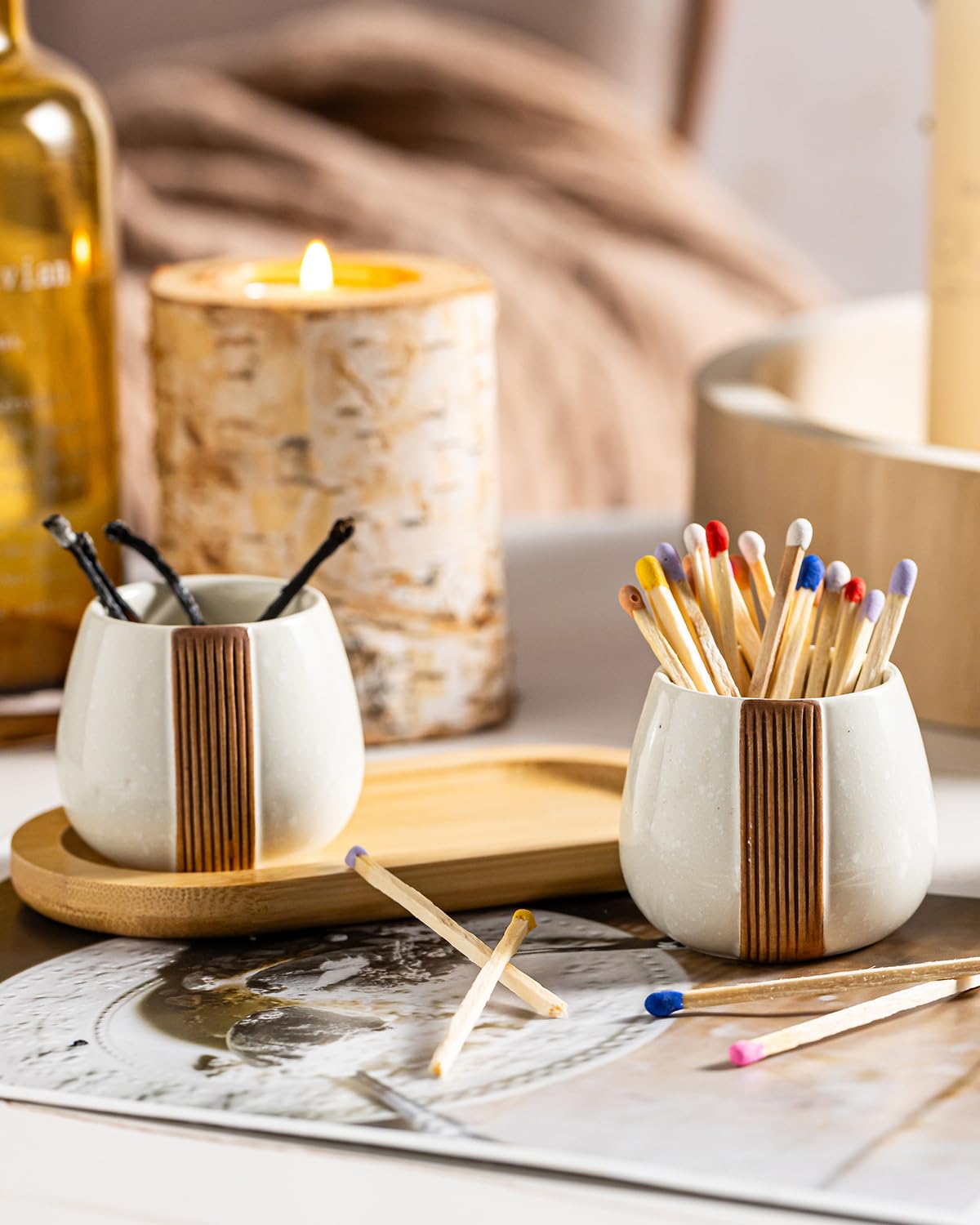 Amazon.com: Zoeeker Ceramic Match Striker Holders Set of 2