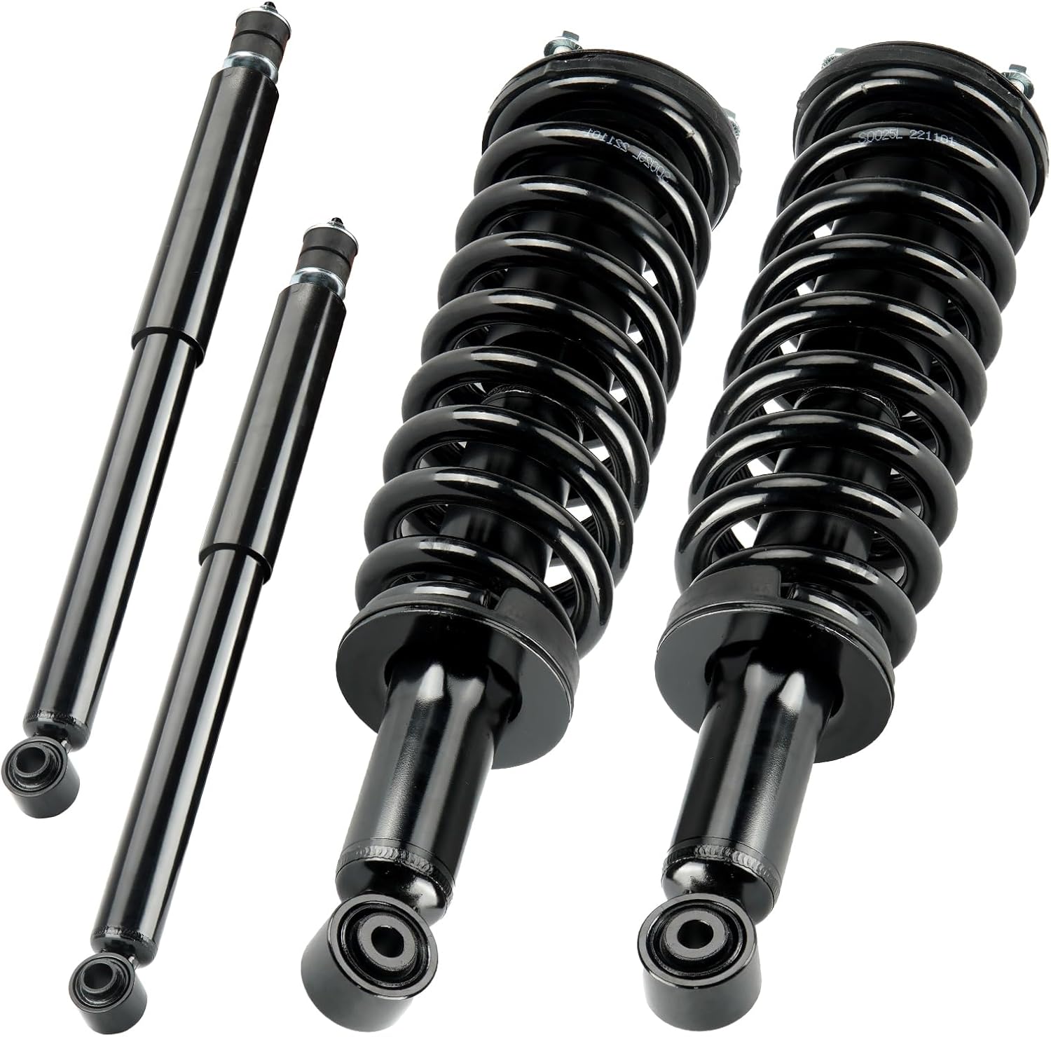 Front & Rear Strut Shock Spring for Toyota Sequoia 4.7L V8 2001 2002 2003 2004 2005 2006 2007, Complete Struts w/Coil Absorber Replace for 171348L, 171348R, 37240
