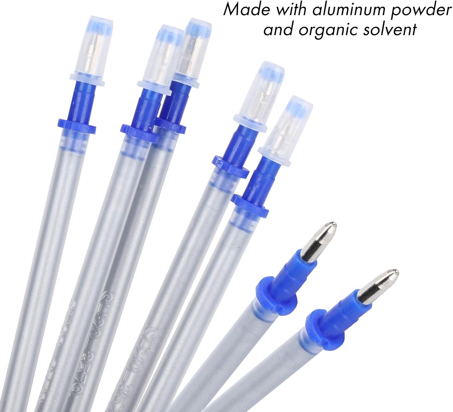 GLOGLOW Fabric Pen Refills, 200Pcs Silver Durable Marking Refills for Sewing, Leather Markers Refills, Patchwork Marking Pen Refills for Tailoring, DIY Leather Crafting, Quilting Supplies