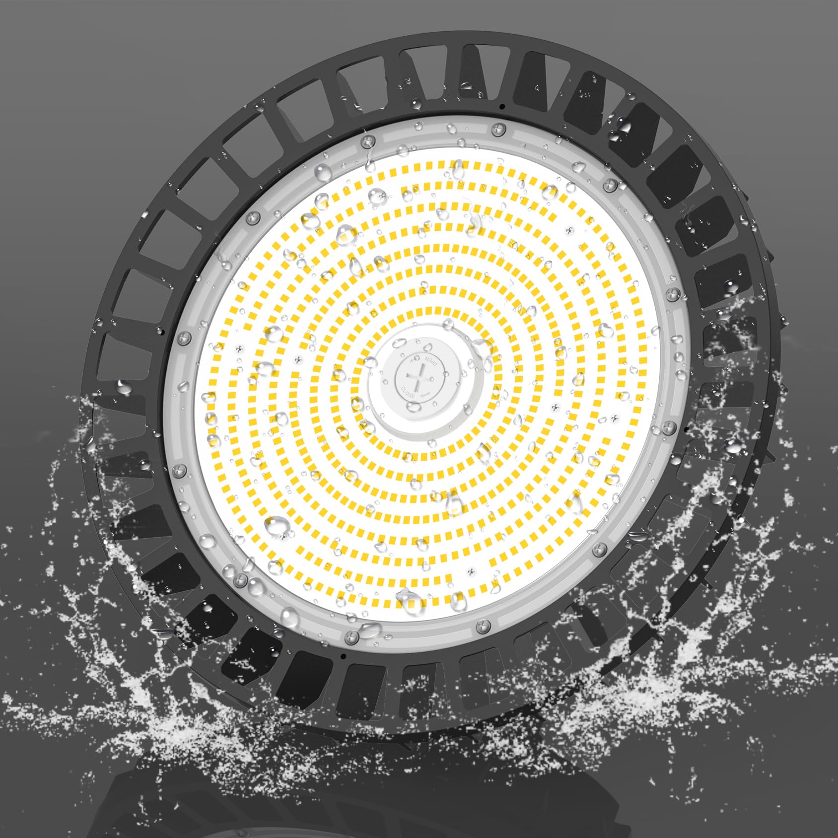 6-Pack UFO Warehouse Light Adjustable Wattage 240W 200W 150W Commercial LED High Bay Light 4500K 5000K 5700K 3-CCT — view 20