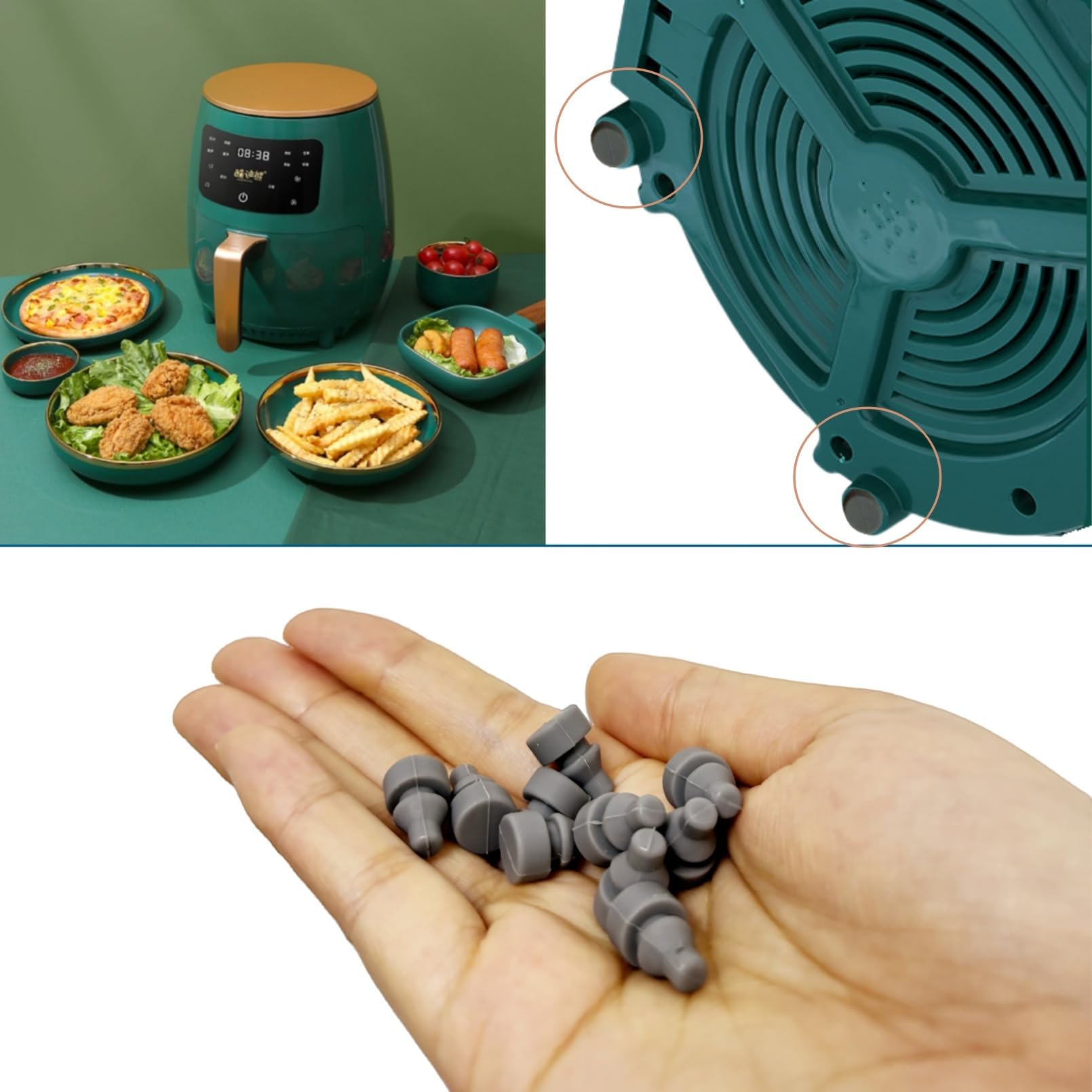 Lot De 8 Pieds En Caoutchouc - TV Son Photo