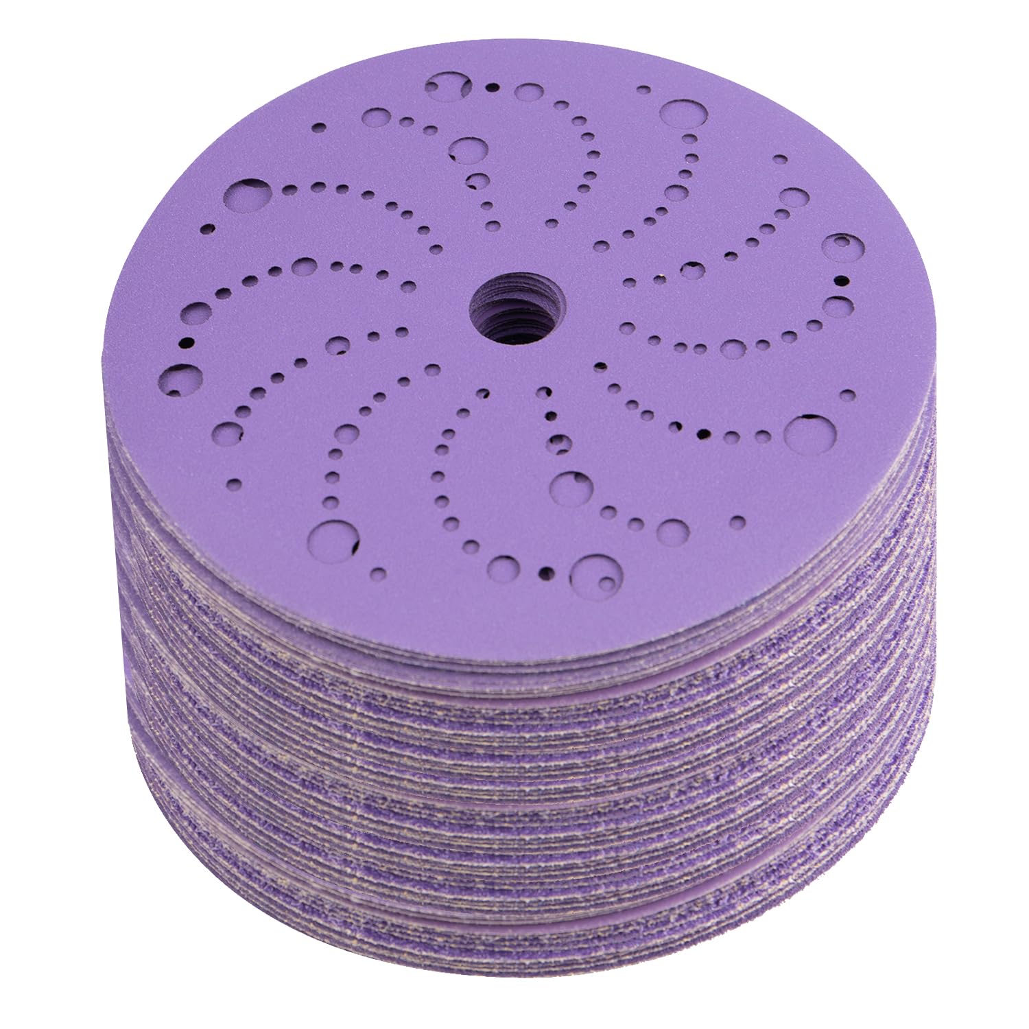 FASTPLUS 150mm Sanding Discs,25PCS Ceramic Orbital Sander Discs