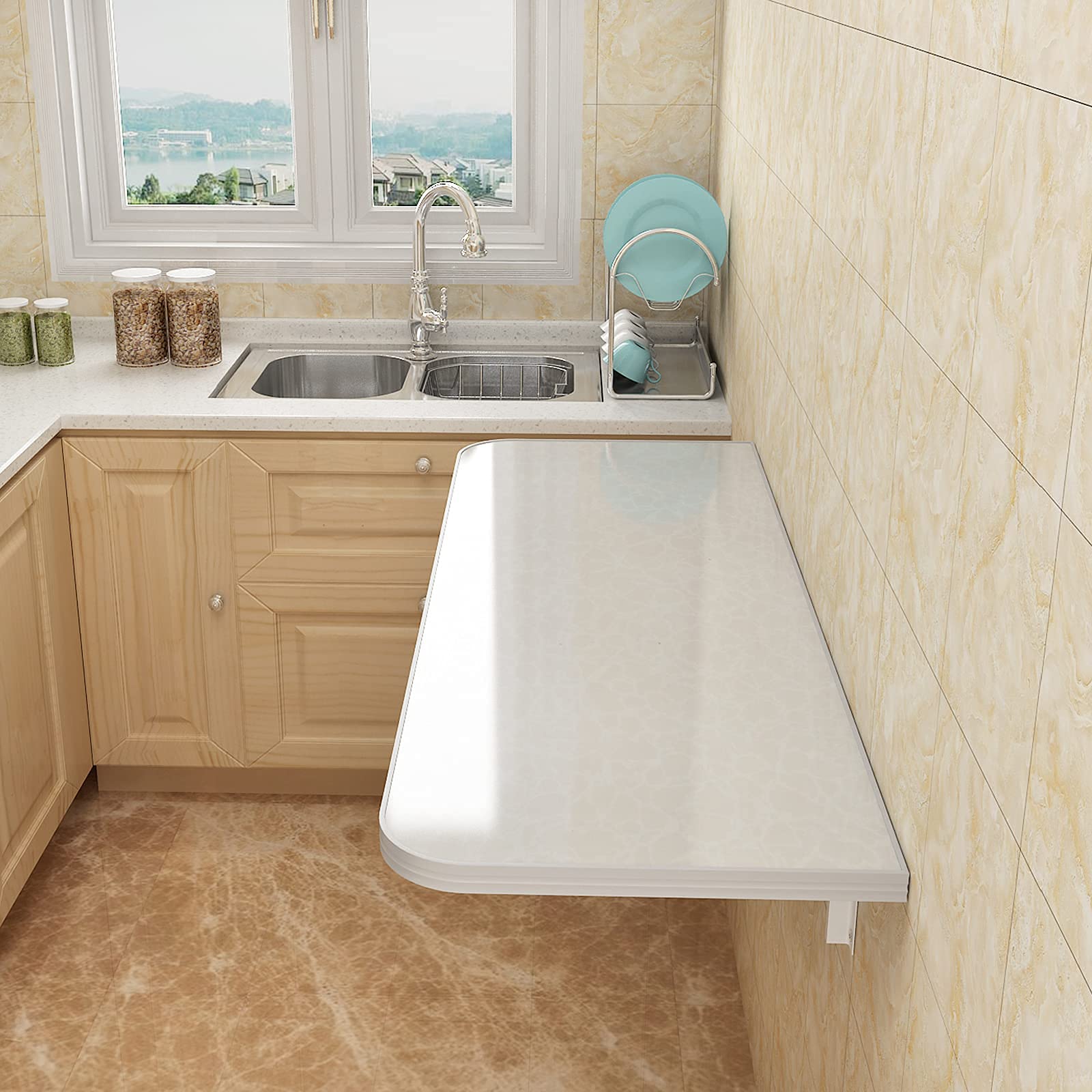 Table pliante murale durable pour manquer d'espace dans la chambre