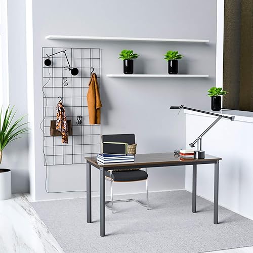 Miniatura 5 de Anivia Escritorio pequeño para computadora para estudio de juegos, escritorio de oficina en casa para escribir, comedor, mesa de madera, 39.37