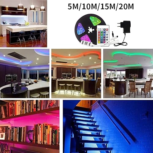 Miniatura 7 de LED Decoration Accessories 5M10M15M20M LED Strip Light Music Bluetooth Smart 5050 Luces LED RGB DC12V Waterproof LED Lights Holiday Decoration