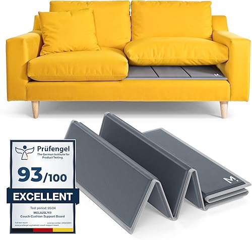 Meliusly Cojín de sofá resistente para cojines caídos (21 x 48 pulgadas), tablero de apoyo de madera reforzada para asiento hundido, soporte de sofá