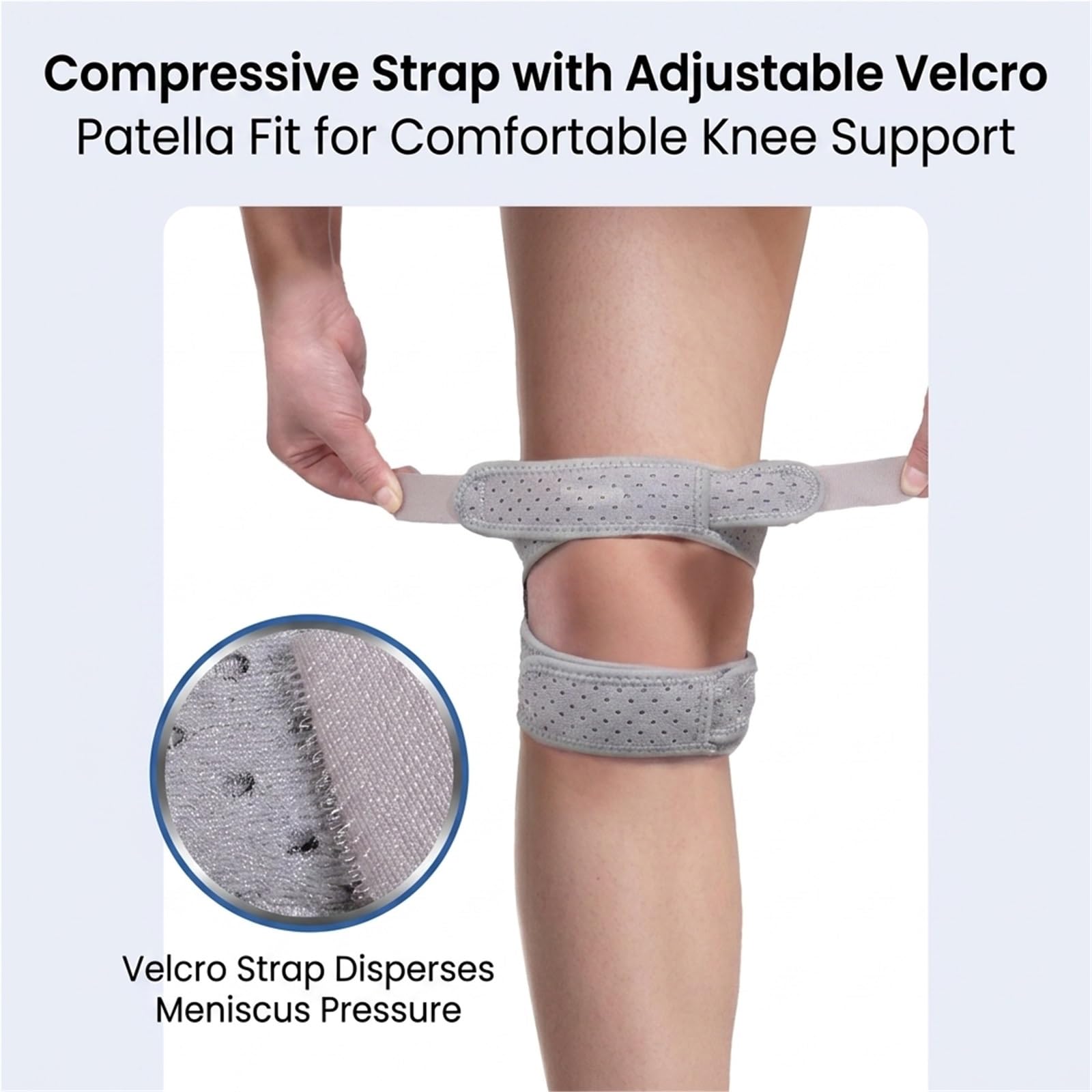 Fascia per ginocchio regolabile per la corsa, tutore per ginocchio a doppia compressione per lesioni al menisco, sollievo da lesioni al legamento crociato anteriore e artrite, supporto per ginocc