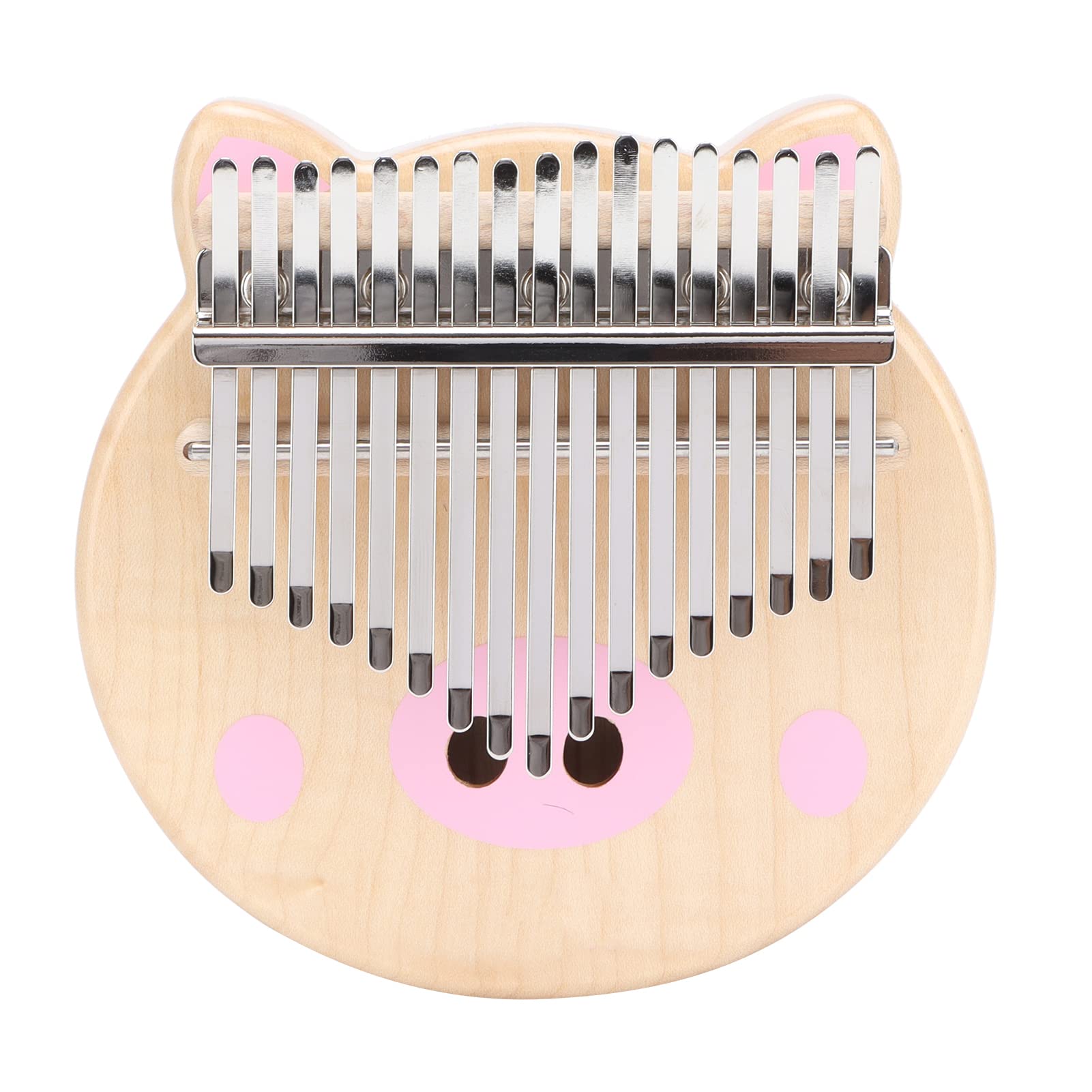 Thumb Piano Strumento musicale portatile per pianoforte a dito con design a maiale rosa Legno di acero M5 per bambini Principianti Imparare a suonare musica a casa Viaggi