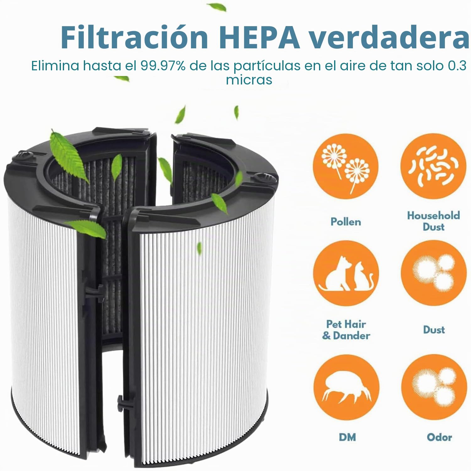 Filtro HEPA + carbono H13 Grade 2 en 1 compatible con Dyson HP04 TP04 DP04 PH04 HP09 TP09 HP07 TP07 PH03 PH01