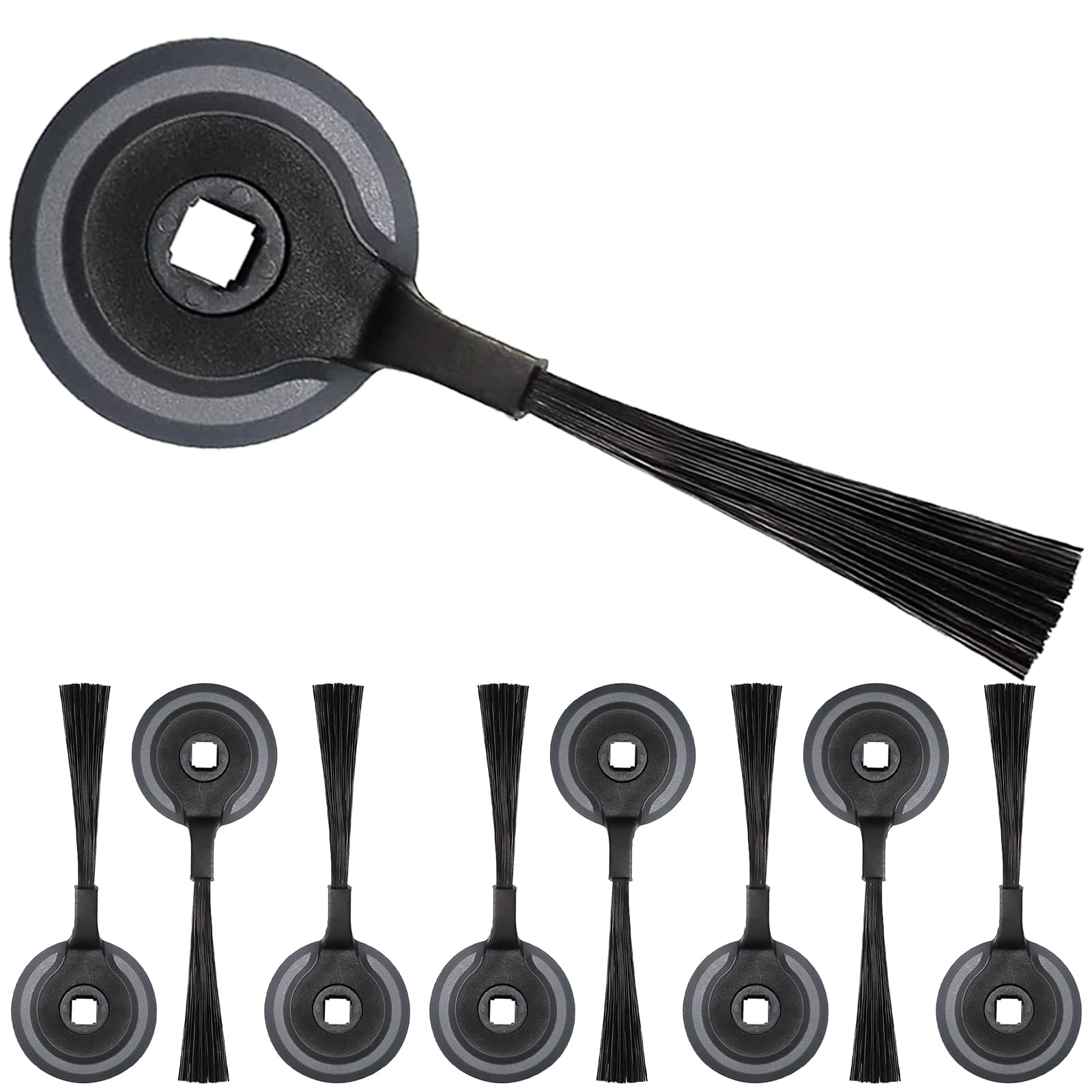 Replacement Side Brushes - 8 Pack Side Brushes Replacement Part for Shark ION Robot AV751 S87 R85 RV850 R750, Black