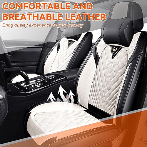 Miniatura 2 de Fundas de asiento de automóvil para Nissan Murano 2003-2025, 5 asientos, cómoda, antideslizante, compatible con bolsa de aire, fundas de asiento de