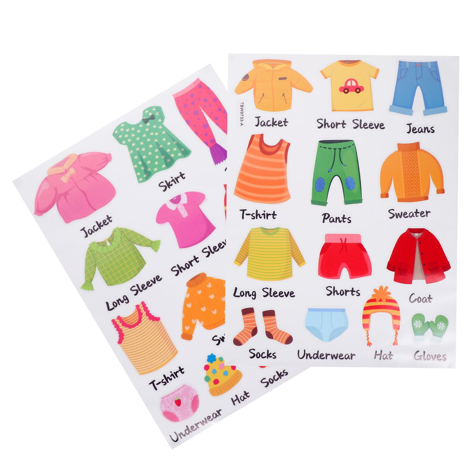 Étiquettes vêtements enfant en PVC pour ranger la commode sans stress